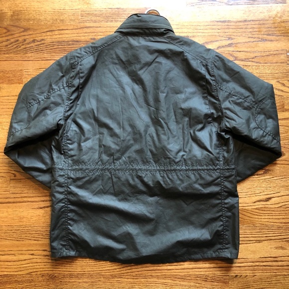 BARBOUR OLIVE SAPPER WAXED JACKET - Picture 4 of 7